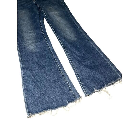 Nature Denim Women’s 13 Flare Jeans High Rise Medium Wash Stretch - Picture 2 of 6